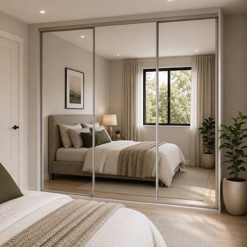Built-In Mirrored Wardrobes