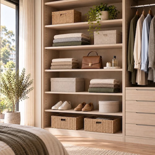 Adjustable Shelving Wardrobe Internals
