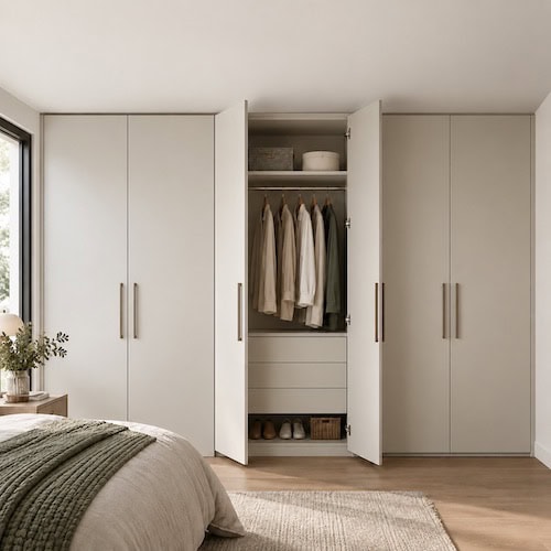 Flat Panel Hinged Wardrobe Doors