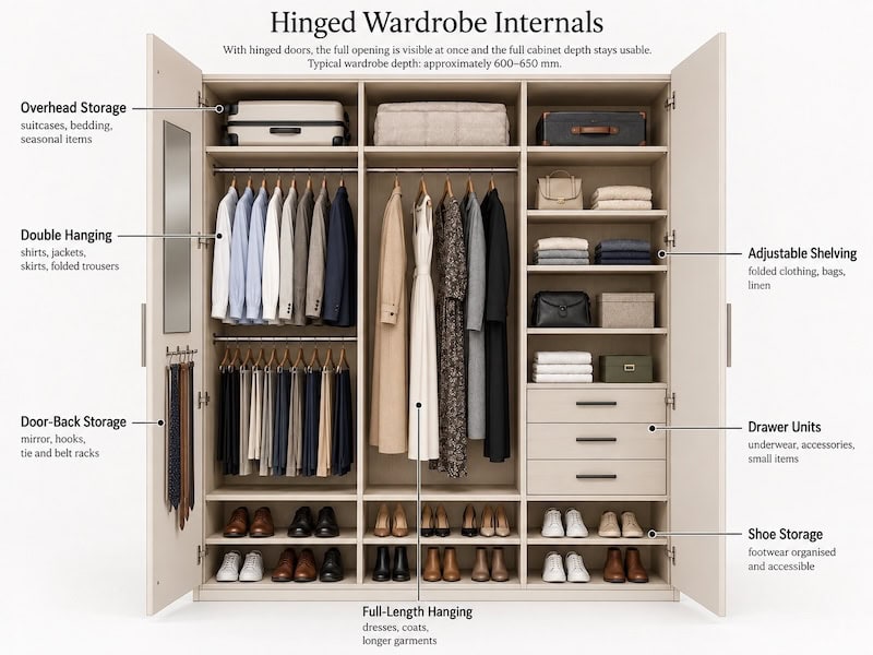 Hinged Wardrobe Interior Guide
