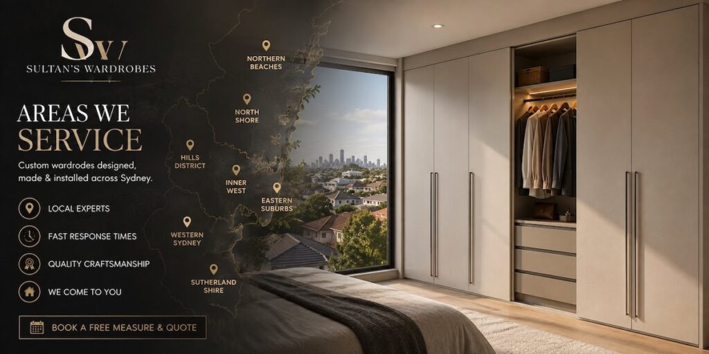 sultans wardrobes areas we service